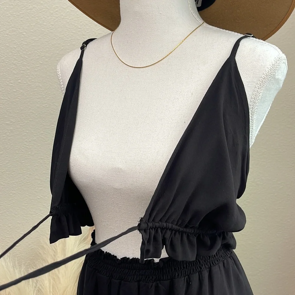 NEW Mainstrip - Black Fun Boho Vacation Destination Summer Maxi Dress - Picture 13 of 15